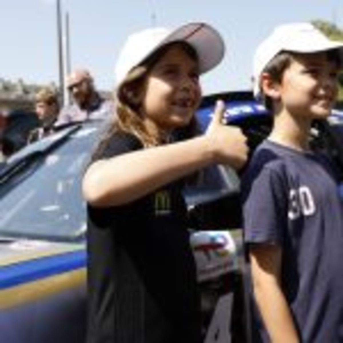 Fans gather around the NASCAR Next Gen Garage 56 Chevrolet ZL1 ahead of the 100th anniversary of the 24 Hours of Le Mans at the Circuit de la Sarthe on June 3, 2023 in Le Mans, France. (Photo by Chris Graythen/Getty Images)